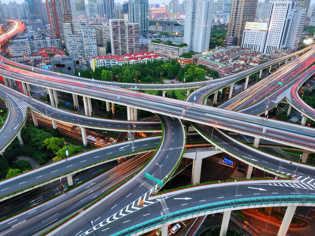 Elevated roads in Shanghai